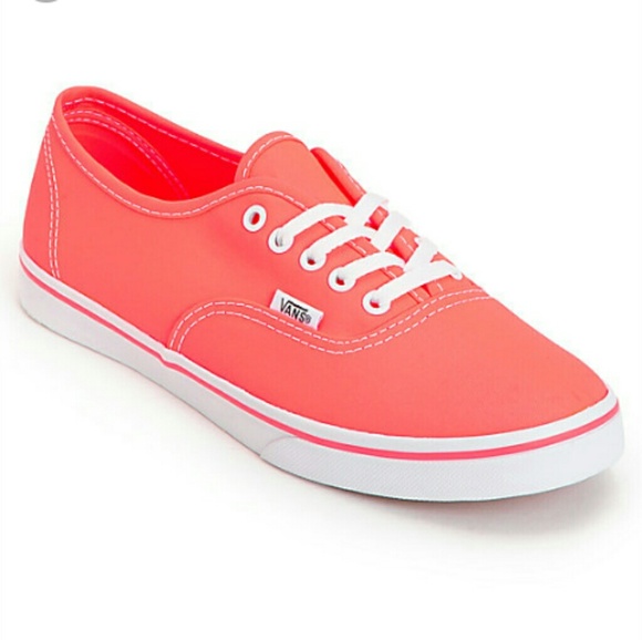 Vans Shoes - 💕EUC Vans off the wall Neon Orange Sneakers